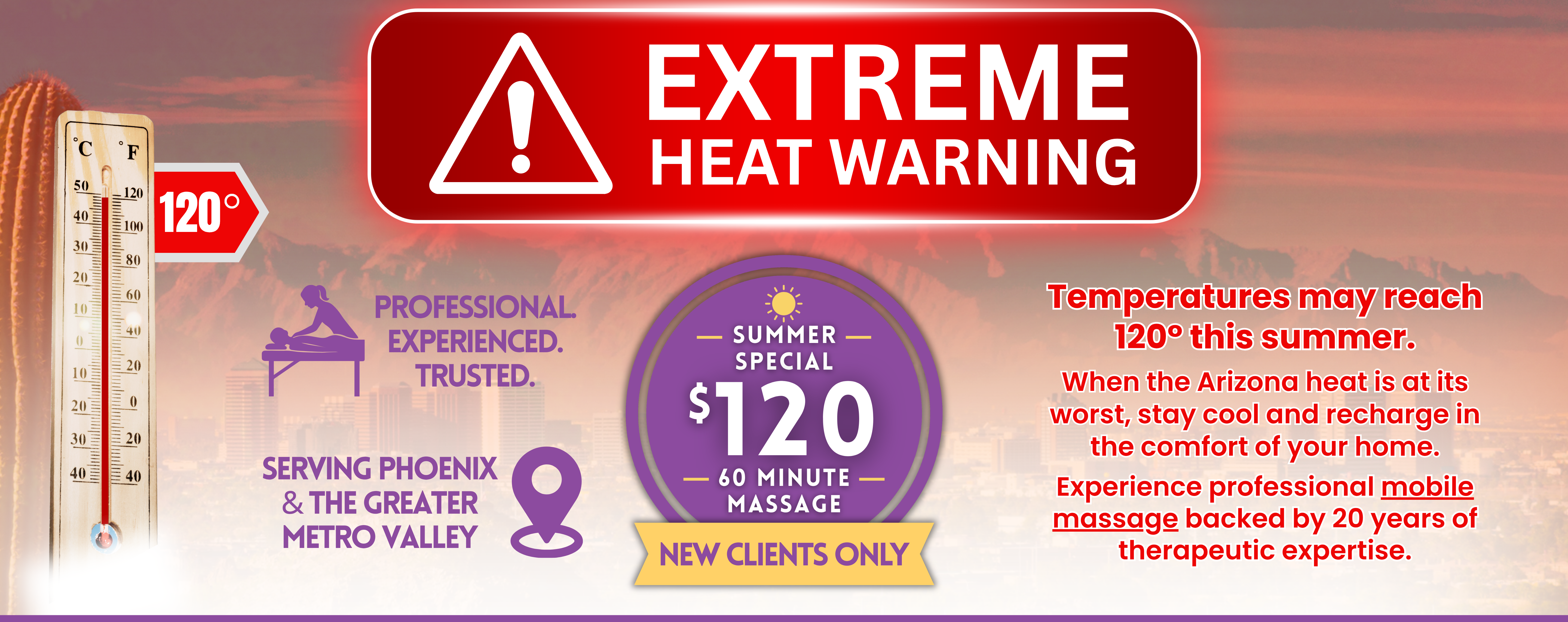 mobile massage phoenix arizona summer special of $120 for 60 minutes